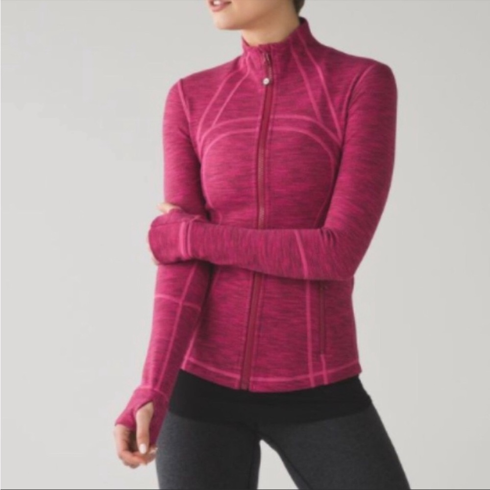 Lululemon Define Jacket Diamond Jacquard Berry Rumble Jewelled Magenta size 6